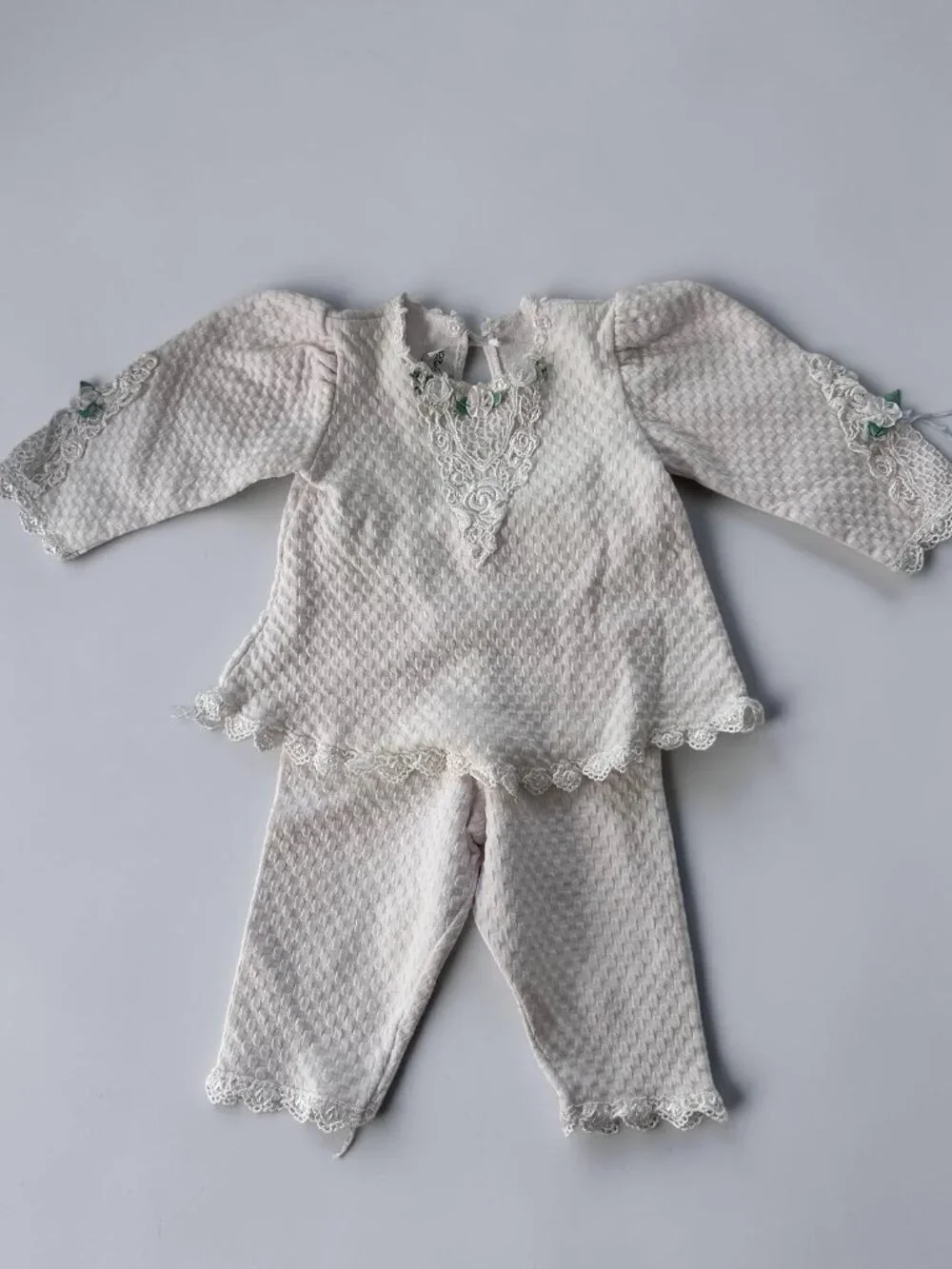 ✨ Vintage Baby Beau & Belle Lace Two-Piece Set ✨
